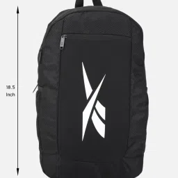 Reebok Black Polyester Solid Backpack image 5