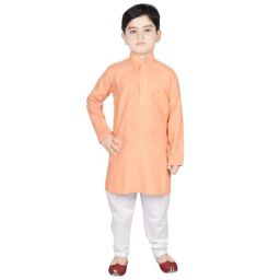 SG Yuvraj Kids Orange & White Solid Kurta with Pyjama-picture-39