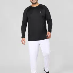 Chkokko Black Relaxed Fit Solid T-Shirts image 5