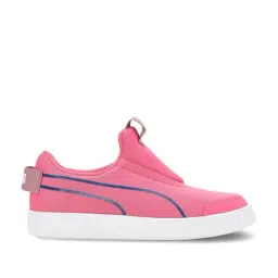 Puma Kids Courtflex V2 Sunset Pink & Sodalite Blue Sneakers-image-4