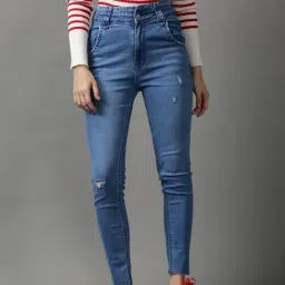 showoffff SHOWOFF Blue Solid Mid Rise Jeans-picture-31