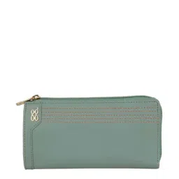 Baggit Green Textured Zip Around Wallet for Women-image-19