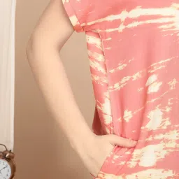 Sweet Dreams Red Regular Fit Printed Nightdress image 5