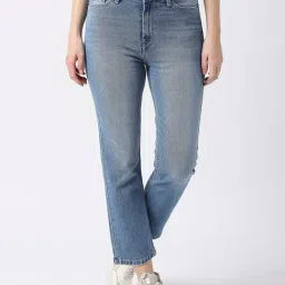Pepe Jeans Light Blue Straight Fit High Rise Jeans-image-59