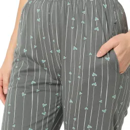 Smarty Pants Grey & Blue Cotton Printed Lounge Pants image 5