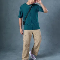 Bewakoof Sea Green Relaxed Fit T-Shirt image 5