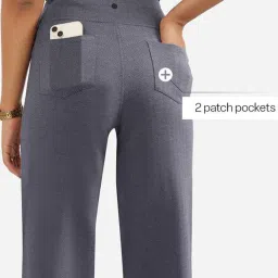Blissclub Grey Cotton Regular Fit Trouser image 5