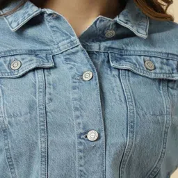 Allen Solly Blue Solid Jacket image 5