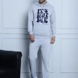 Vimal Jonney Black & Grey Regular Fit Printed Sweatshirt & Trackpant Set - Pack of 2 image 5