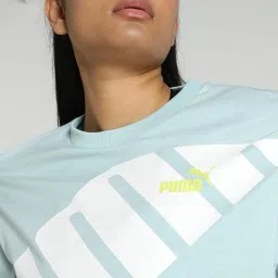Puma Blue Cotton Printed Sports T-Shirt image 5