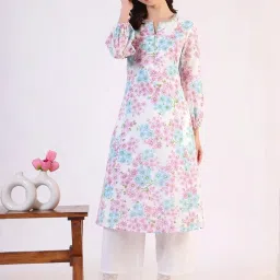 W White Floral Kurta image 5