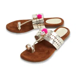 Melange by Lifestyle Women's Gold Toe Ring Sandals image 5