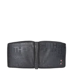 Tommy Hilfiger Clyman Black Leather Textured Rfid Zip Around Wallet image 5