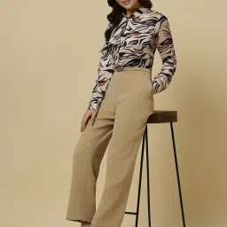 Allen Solly Beige Regular fit Print Shirt image 5