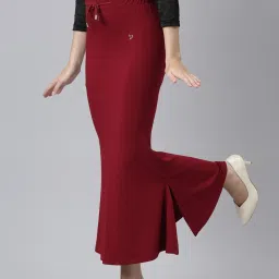 TWIN BIRDS Maroon & Purple Plain Saree Shapewear - Pack Of 2 image 5