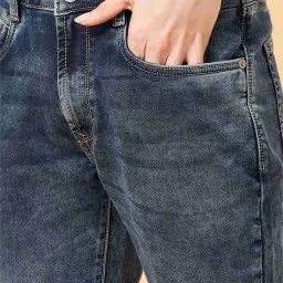 SF Jeans by Pantaloons Dark Blue Slim Fit Jeans image 5