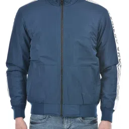 Numero Uno Blue Regular Fit Striped Jacket image 5