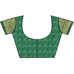 Saree Mall Green Silk Woven Saree With Unstitched Blouse image 5