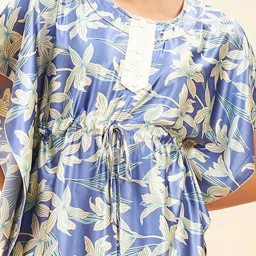 Sweet Dreams Blue Printed Kaftan Nighty image 5
