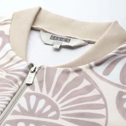 Label Ritu Kumar Beige Athliesure Bomber Jacket image 5