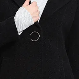 Monte Carlo Black Wool Regular Fit Coat image 5