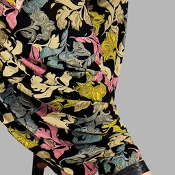 Simmu Floral Printed Pure Cotton Unstitched Dress Material image 3