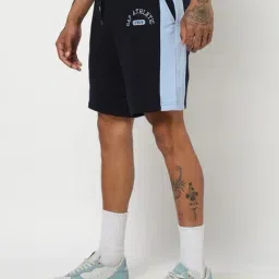 GAP Navy Regular Fit Embroidery Shorts image 3