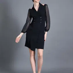 Miss Chase Black Plain Dress-picture-11