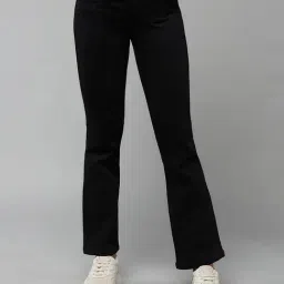 DOLCE CRUDO Black High Rise Stretchable Jeans-image-41