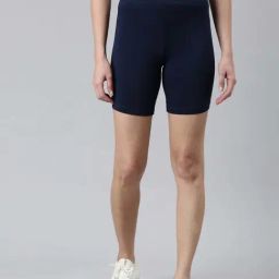 Go Colors! Navy Cotton Slim Fit Sports Shorts-picture-49