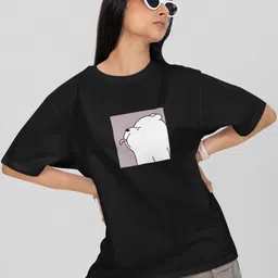 Stitchmeashirt Graphic Printed Round Neck Cotton Activchill Oversized T-shirt-image-9