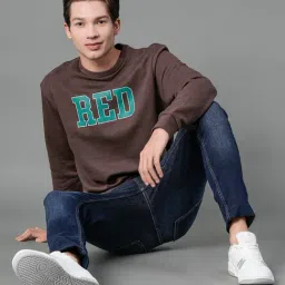 Red Tape Brown Regular Fit Printed Sweatshirt image 5