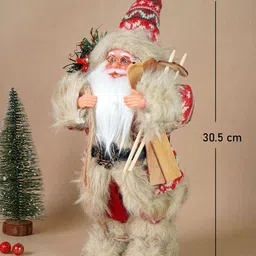 little surprise box llp Little Surprise Unisex Box LLP Red & Olive Snowflakes Santa image 5