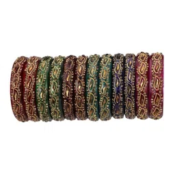 SOMIL Set Of 16 Stone-Studded Bangle image 4