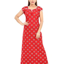 NIGHTY KING Women Printed Maxi Nightdress-picture-25