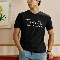 Snitch Men Black Graphic T-Shirt-picture-26
