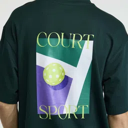 CAVA Men Pine Pickleball Oversized Printed Cotton Tee image 5