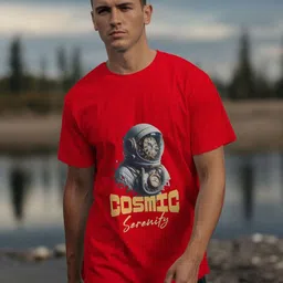 GRACE & JACK Typography Printed Round Neck Short Sleeves Regular Fit Casual T-Shirt-picture-17