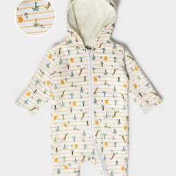 Mi Arcus Full Sleeves All Over Coconut Tree & Animal Printed Striped Romper - Cream-picture-18