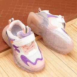 Babyoye Sneakers Shoes with Velcro Closure - Pink-picture-32