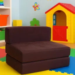 Pum Pum Brown 2-in-1 Convertible Foldable Toddler Couch-picture-10