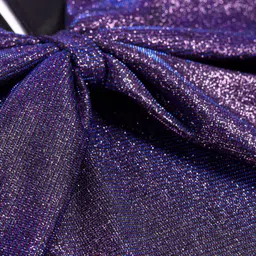 Hola Bonita Knit Half Sleeves A Line Glittered Party Frock - Navy Blue image 4