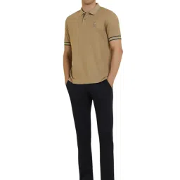 Allen Solly Khaki Cotton Regular Fit Polo T-Shirt image 5