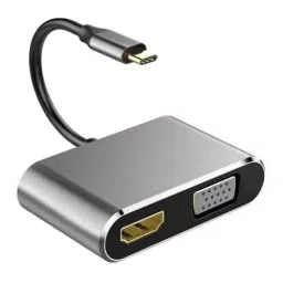 Mak World 2-in-1 USB Type C Thunderbolt 3 to HDMI & VGA Converter 4K/2K@30 Hz, Grey-picture-13