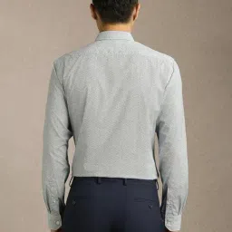 Louis Philippe Grey Cotton Polyblend Regular Fit Printed Shirt image 2