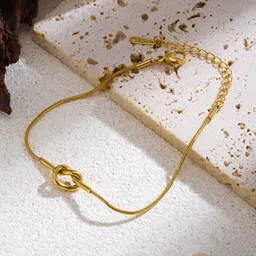 MYKI Stainless Steel Gold-Plated Wraparound Bracelet image 2