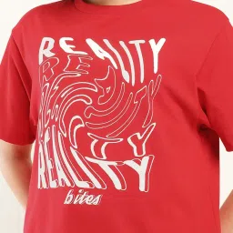 Levi's Red Cotton Regular Fit Printed T-Shirt image 5