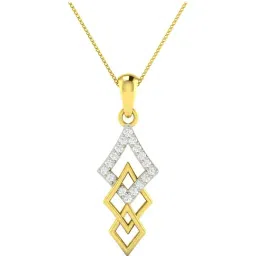 Waman Hari Pethe Jewellers 18k Gold & Diamond Pendant without Chain for Women-picture-24
