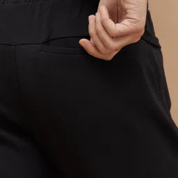 Fame Forever By Lifestyle Black Slim Fit Trackpants image 5