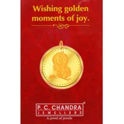 P.C. Chandra Jewellers 22k (916) 10gm Yellow Gold Kanha Ji Coin Pendant-image-88
